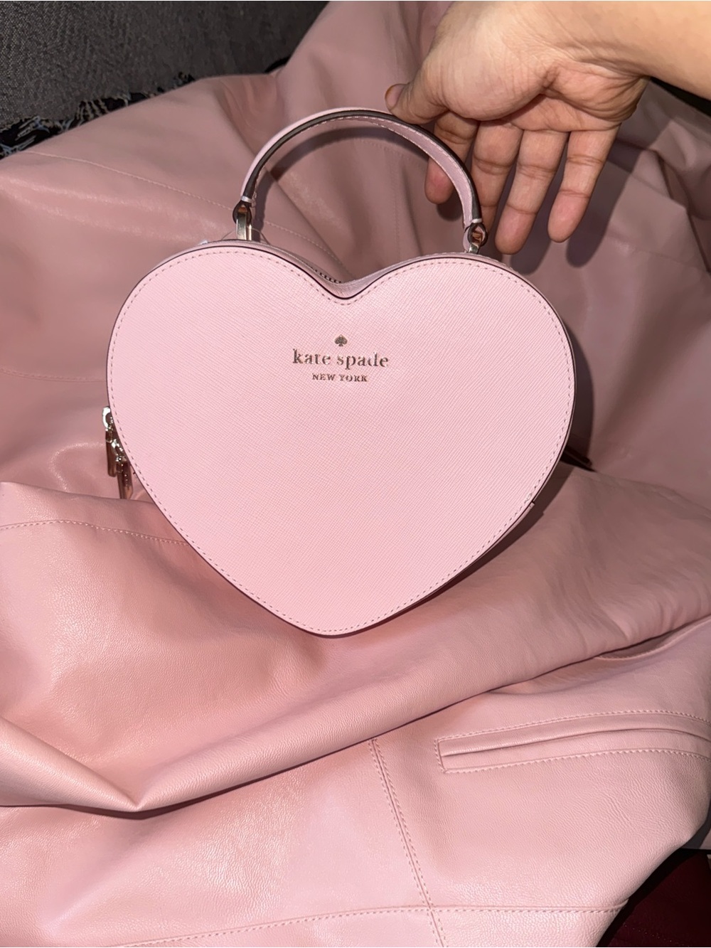 kate spade Pink Heart-Shaped Mini Top Handle Bag